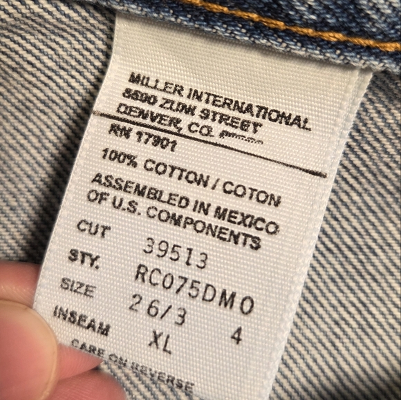 Vintage Rockies Jeans Women's 26 Blue Western Cowgirl Rodeo High Waist - Picture 6 of 7